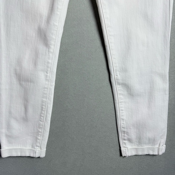 AG Adriano Goldschmied Women's White Jeans The Stilt Roll Up Cigarette Crop 28 - Picture 12 of 16